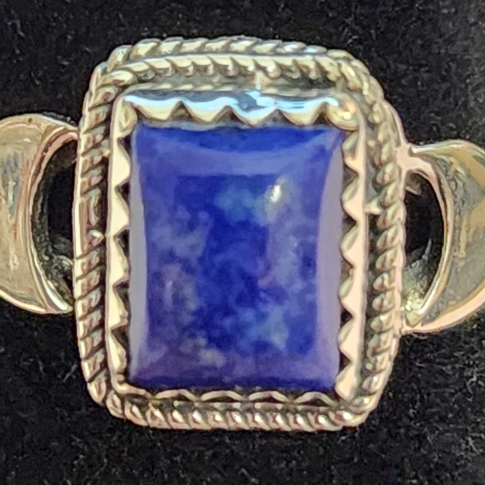 Sodalite Gemstone and Sterling Silver Ring - Picture 2 of 5